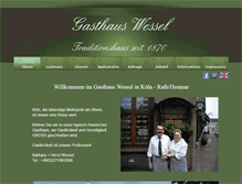 Tablet Screenshot of gasthaus-wessel.de